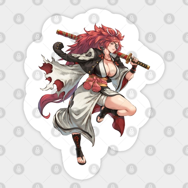 Baiken Guilty Gear Sticker by abdul rahim